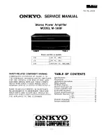 Preview for 1 page of Onkyo M-588F Service Manual