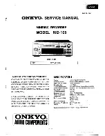 Onkyo MD-105 Service Manual preview