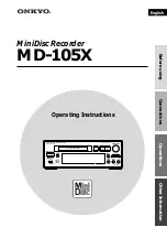 Onkyo MD-105X Operating Instructions Manual preview