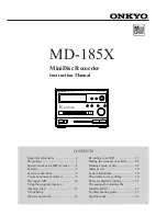 Onkyo MD-185X Instruction Manual preview