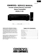 Preview for 1 page of Onkyo P-301 Service Manual