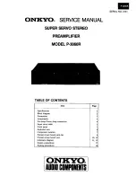 Preview for 1 page of Onkyo P-3060R Service Manual