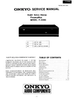 Preview for 1 page of Onkyo P-3099 Service Manual