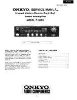 Preview for 1 page of Onkyo P-3200 Service Manual