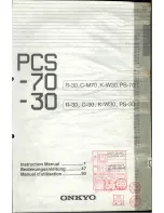 Onkyo PCS-30 Instruction Manual preview