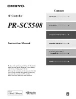 Предварительный просмотр 1 страницы Onkyo PR-SC5508 Instruction Manual