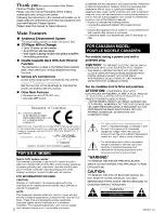 Предварительный просмотр 2 страницы Onkyo PTS-303 Instruction Manual