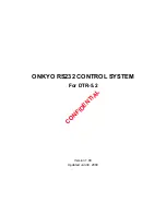 Onkyo RS232 CONTROL SYSTEM Service Manual preview