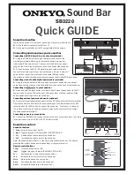 Onkyo SB3220 Quick Manual preview