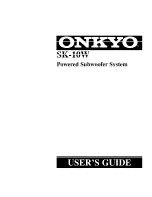 Предварительный просмотр 1 страницы Onkyo SK-10W User Manual