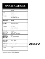 Предварительный просмотр 4 страницы Onkyo SK-10W User Manual