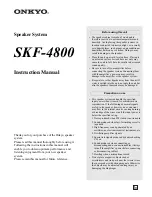 Предварительный просмотр 1 страницы Onkyo SKF-4800 Instruction Manual