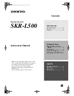 Onkyo SKR-L500 Instruction Manual preview