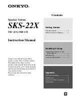 Preview for 1 page of Onkyo SKS-22X Instruction Manual