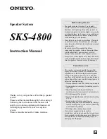 Preview for 1 page of Onkyo SKS-4800 Instruction Manual