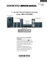 Preview for 1 page of Onkyo SKS-HT530 Service Manual