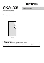 Preview for 1 page of Onkyo SKW-205 Instruction Manual