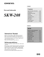 Preview for 1 page of Onkyo SKW-208 Instruction Manual