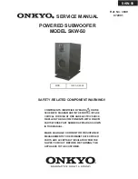 Предварительный просмотр 1 страницы Onkyo SKW-50 Service Manual