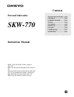 Onkyo SKW-770 Instruction Manual preview