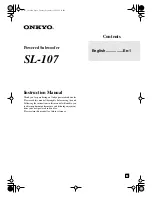 Предварительный просмотр 1 страницы Onkyo SL-107 Instruction Manual