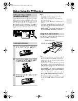 Preview for 9 page of Onkyo SR502S - 6.1 Channel Home Theater Receiver Instruction Manual