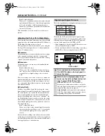 Preview for 47 page of Onkyo SR502S - 6.1 Channel Home Theater Receiver Instruction Manual