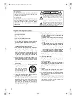 Preview for 2 page of Onkyo SR705 - TX AV Receiver Instruction Manual