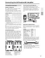 Предварительный просмотр 17 страницы Onkyo SR706S - AV Receiver Instruction Manual