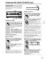 Предварительный просмотр 57 страницы Onkyo SR706S - AV Receiver Instruction Manual