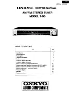 Onkyo T-05 Service Manual preview