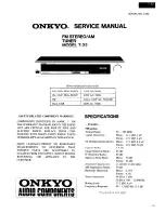 Preview for 1 page of Onkyo T-22 Service Manual