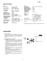 Предварительный просмотр 2 страницы Onkyo T-35 Service Manual