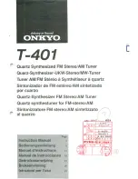 Onkyo T-401 Instruction Manual preview