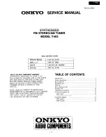 Preview for 1 page of Onkyo T-403 Service Manual