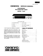 Preview for 1 page of Onkyo T-4037 Service Manual