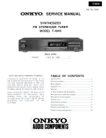 Onkyo T-4040 Service Manual preview