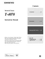 Onkyo T-4070 Instruction Manual предпросмотр