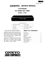 Preview for 1 page of Onkyo T-4087 Service Manual