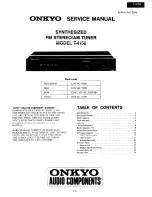 Onkyo T-4150 Service Manual preview