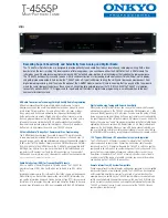 Preview for 1 page of Onkyo T-4555P Specifications