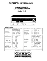 Preview for 1 page of Onkyo T-9 Service Manual