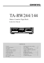 Onkyo TA-144 Instruction Manual preview