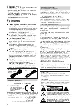 Предварительный просмотр 2 страницы Onkyo TA-144 Instruction Manual