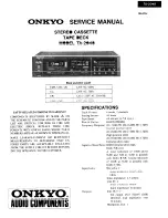 Onkyo TA-2043 Service Manual preview