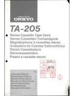 Preview for 1 page of Onkyo TA-205 Instruction Manual