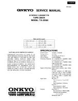 Preview for 1 page of Onkyo TA-2058 Service Manual