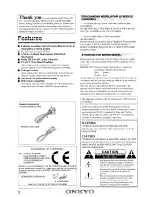 Preview for 2 page of Onkyo TA-6711 Instruction Manual