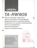 Предварительный просмотр 1 страницы Onkyo TA-RW909 Instruction Manual