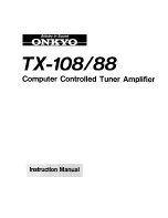 Onkyo TX-108 Instruction Manual предпросмотр